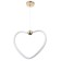 Lamp Bayerlux "Heart" LED 36W gold 46x6x35-120 cm