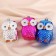 Christmas tree decoration "Colored owls" (set 3 pcs) 9 cm, mix