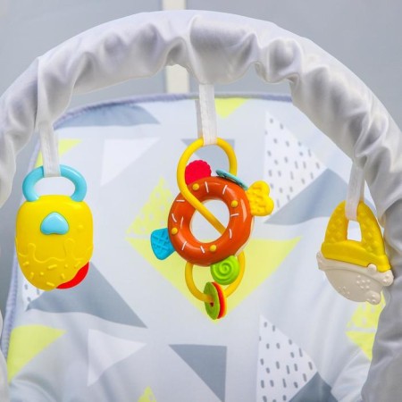 Shakeslong - rocking chair for newborns "Geometry", game arc, toys mix-3