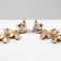 Hanging earrings with rhinestones "bun" deciduous, red color in gold, 9.5 cm