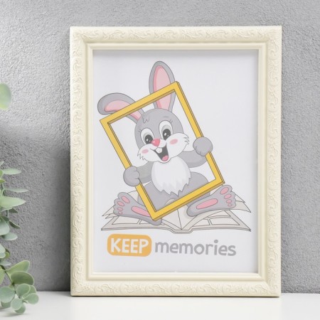 Photo frame plastic L-2 15x21 cm, ivory