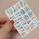 Nail stickers "Summer sunset", metallized, blue/pink color