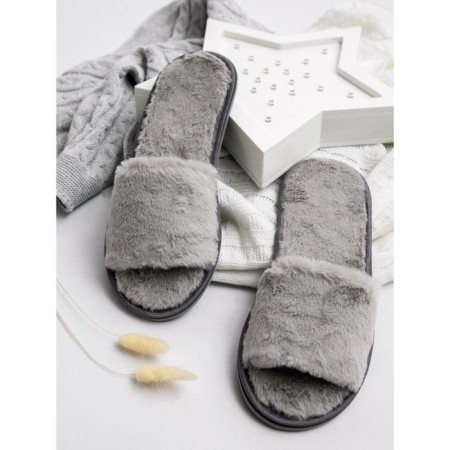 Women's slippers open nose, size 39-41, color gray color