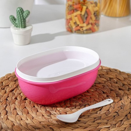 Lunch-Box Plastic level 2 “simplicity”, spoon, oval, mix color-2
