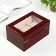 Casket wood for clock 3 departments "Red-brown" varnish 8x16.5x11 cm