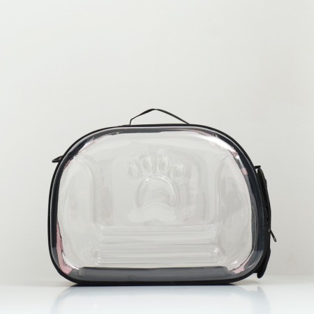Carriage for animals is transparent, 42*32*28 cm, pink-1