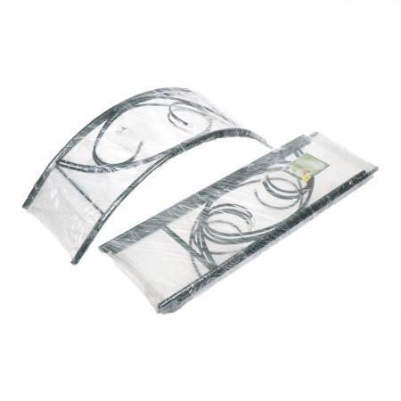 Sadovaya arch, collapsible, 250 × 120 × 30 cm, metal, green, "pattern-1"-2