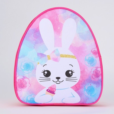 Baby backpack for a girl "Bunny with Kexik", rn. 23x20.5 cm-2