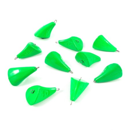 Cargo bullet-excentric stained collapsible Yaman 10 pcs., 40 g, green
