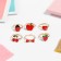 Children's Ring "Assorted" in the heart, shape of mix, red color in gold, dimensionless