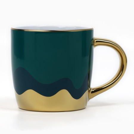 Ceramic mug “Everything will be fine”, 300 ml, green color-1