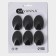 A set of metal self -adhesive hooks Savanna Black Loft Drop, 6 pcs, 1.9 × 5.3 × 3.5 cm