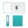 A4, 70 mm, erichkrause, standard, boumvinyl, with label on the spine, lower metal knant, turquoise