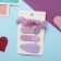 Hair set "Toliman" (1 elastic band-6 cm, 3 invisible- 5 cm) lilac