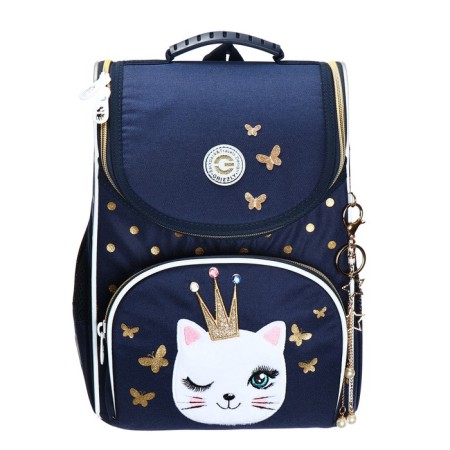 School standard, 33 x 25 x 13 cm, Grizzly, + bag for shoes, plush, blue-2