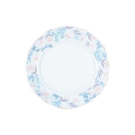 Round small rose dish, Blue rose decor 30 cm