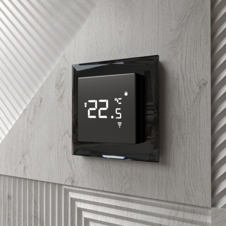 Thermoregulator for warm floor W1151208, Wi-Fi, sensory, black-1