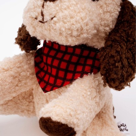 Soft toy "Dog", 14.5 cm, beige color-3