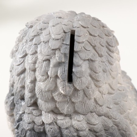Piggy bank "owl" height 14.5 cm, width 10.5 cm, length 10.5 cm-5