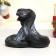 Figure "Snake with grass" Black 18x16x15cm