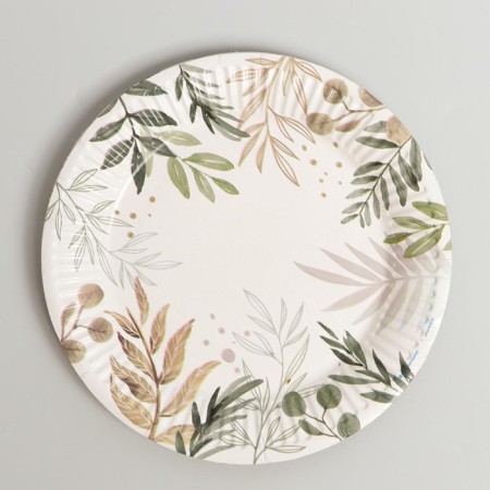 A set of paper dishes is a one -time nature ”, 6 plates, 6 glasses, 1 garland-5