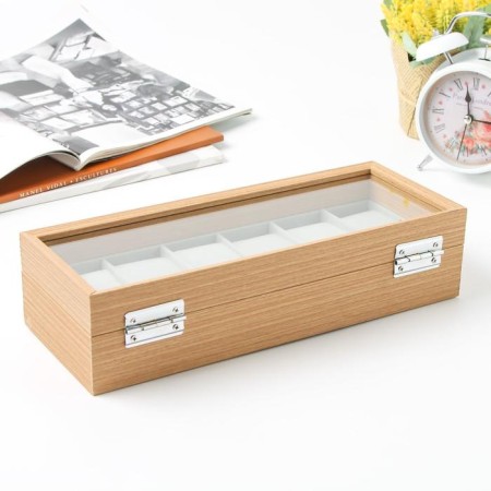 Casket Wood for watch 6 Branch "Beige" 7.5x31x12 cm-5