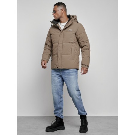 Male winter jacket, size 52, brown color-1