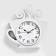 Watching clock, series: kitchen, "cup of coffee", smooth move, 30 x 28.5 cm, dial 16 cm