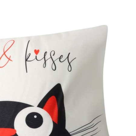 Pillowcase decorative Etheel "cat" 40x40 cm, polyester, velor-1