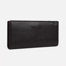 Male purse on a magnet, department for bills, for maps, for coins, brown color