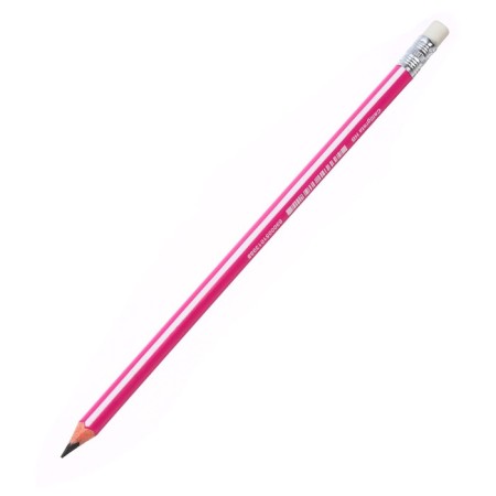 Chernographic pencil (simple) NB, calligrata, sharpened, plastic, trihedral with a strip, with an elastic band, mix-4