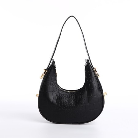 Women's bag over the shoulder, black color 21*21.5*6 cm-4