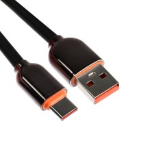 Type -C cable - USB, 6 A, PVC braid, 1 meter, black
