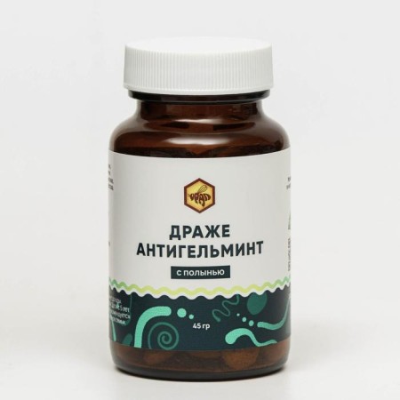 Drage Antigelmint with wormwood, glass, 90 tablets of 500 mg