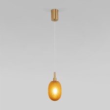 Suspended lamp Eurosvet PineApple 50266/1, E14, 1x40W, 124x124 mm, brass color, amber