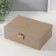 Casket to the leatherette for jewelry "Queen" Light gold 18x27x9 cm