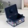 Casket for needlework "Patchwork. Blue flowers" 18x12x9.5 cm