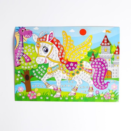 Mosaic Sticky "Pegas" sparkles, rhinestones-1