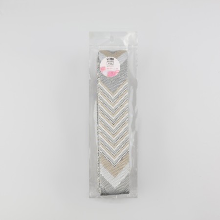 Burnal sling 38mm*3 ± 0.1 m Beige/gray arrows with lurex au-2