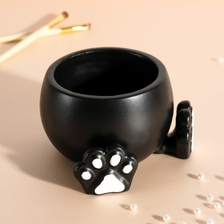 Interior item "Circle with paws" black, white paws 7x12.5 cm-1