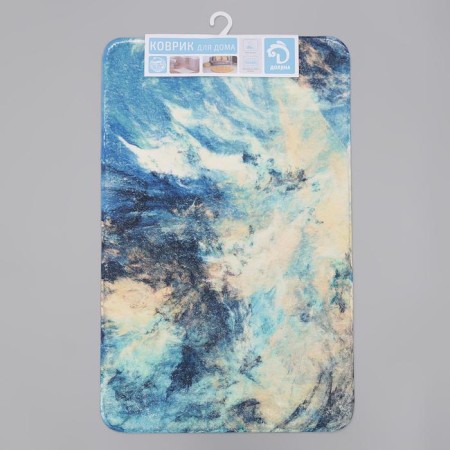 Bathroom mat “Cosmos”, 50 × 80 cm, blue color-4