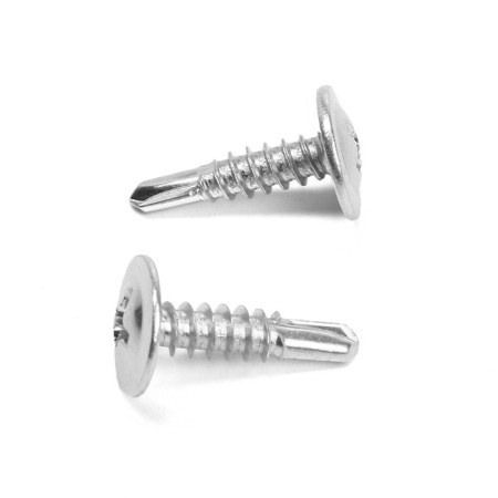 Self -tapping screws of the tundra krep, with a press -shaped, drilling, 4.2x16 mm, galvanized, 100 pcs-1