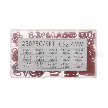 Sealing ring, 15 types, thickness 2.4 mm, set 250 pcs-3