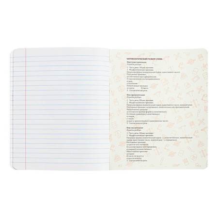 Subject Calligrata Top "Abstraction", 48 sheets in the line Russian, with reference material, cover coated cardboard, holographic lamination, offset block-3