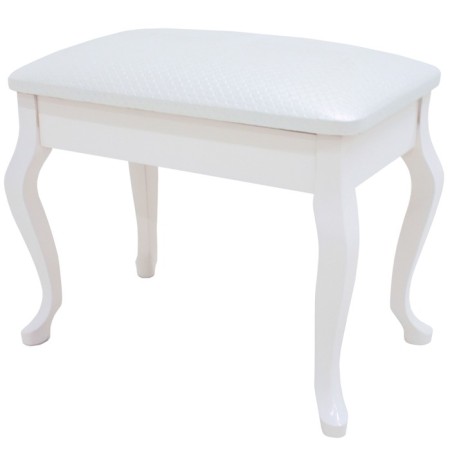 Azalea banquet with storage, 530x320x430, white, eco -leather fabric white