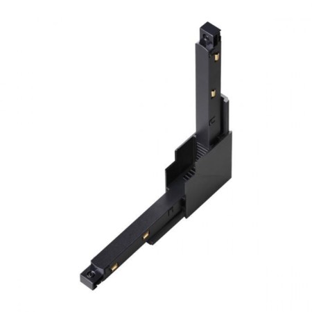 Connector L-shaped flum, black color