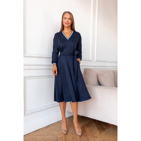 Women's dress, size 46, dark blue color 5595-9