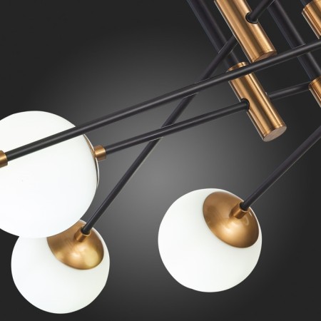 Ceiling Ceiling ST LUCE. SL1203.402.08. Limano. 8x40 watts, E27, 118.5x118.5x3.7 cm, bronze color, black-7