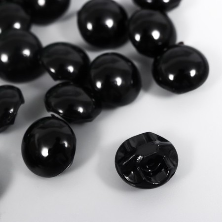 Buttons plastic on the midnight "Crystal Black" 1.3x1.3 cm set 35 pcs 4.8x3.7x3.7 cm-2