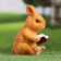 Garden figure "Bunny reads the book" 10x8x15cm